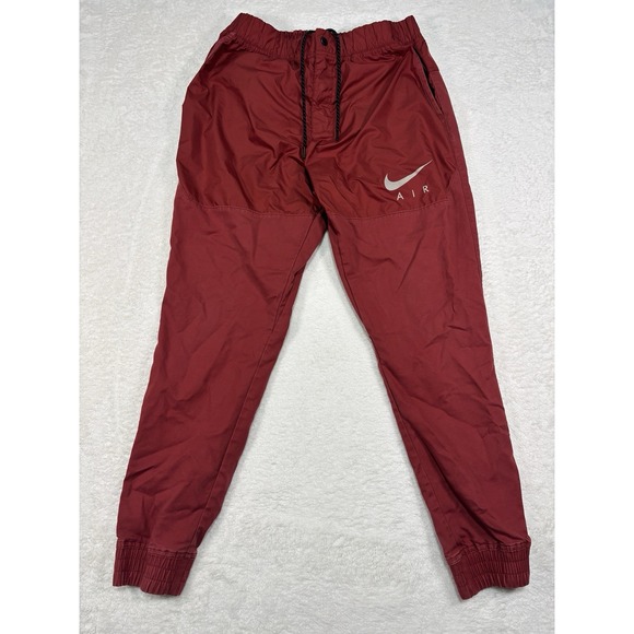 Mens Nike Air Woven Jogger Size Large Slim Fit Active Pants 832204-674 Red - Picture 1 of 12